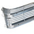 GRILLE ASSEMBLY 1966 FORD FAIRLANE 500 XL FRONT ANODIZED ALUMINUM BLACK ACCENTS WITH TRIM BARS INSTALLED (C6OZ-8200A)
