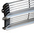 GRILLE ASSEMBLY 1966 FORD FAIRLANE 500 XL FRONT ANODIZED ALUMINUM BLACK ACCENTS WITH TRIM BARS INSTALLED (C6OZ-8200A)