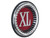 "XL" GRILLE EMBLEM INSERT 1966 FORD FAIRLANE 500XL 2DR HARDTOP CONVERTIBLE RED WITH BLACK & SILVER (C6OZ-8213XL)