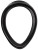 ANTENNA MOUNTING PAD 1966-77 FORD BRONCO BLACK RUBBER WITH BEADED EDGE (C6TZ-18813PAD)