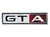 FENDER EMBLEM 1967 FORD FAIRLANE MUSTANG GT AUTOMATIC LOWER FRONT "GTA" CHROME TRIMMED RED WHITE & BLACK (C7OZ-16098A)