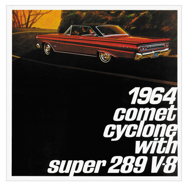 SALES BROCHURE 1964 MERCURY COMET CYCLONE WITH SUPER 289 V-8 TRI