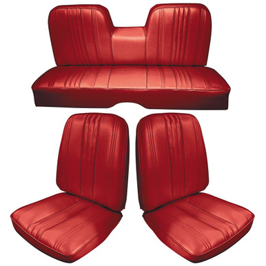 UPHOLSTERY 1965 FORD GALAXIE 500XL 2-DOOR HARDTOP RED FRONT-REAR UPHOLSTERY 1965 FORD GALAXIE 500XL 2-DOOR HARDTOP RED FRONT-REAR