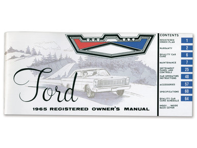 OWNER'S MANUAL 1965 GALAXIE 500 XL LTD CUSTOM COUNTRY SQUIRE RANCH