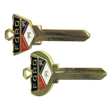 KEY BLANKS DELUXE WITH FORD CREST 1965-72 GALAXIE FALCON TORINO