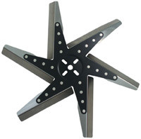 FAN HIGH PERFORMANCE FLEXIBLE 18in 6-BLADE STAINLESS STEEL BLACK