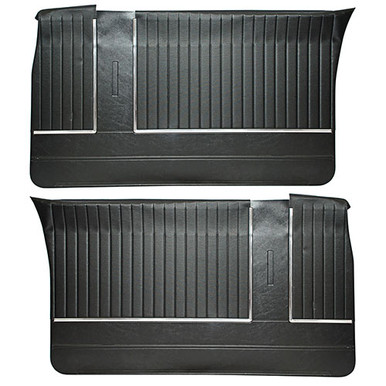 DOOR PANELS ONLY 1966 FORD GALAXIE 500 2-DOOR BLACK (DP66GAFR-01)