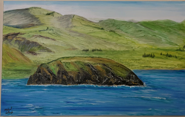 El Sur is one of my paintings featuring a Big Sur scene of the rock El Sur Point were the Big Sur lighthouse is located.