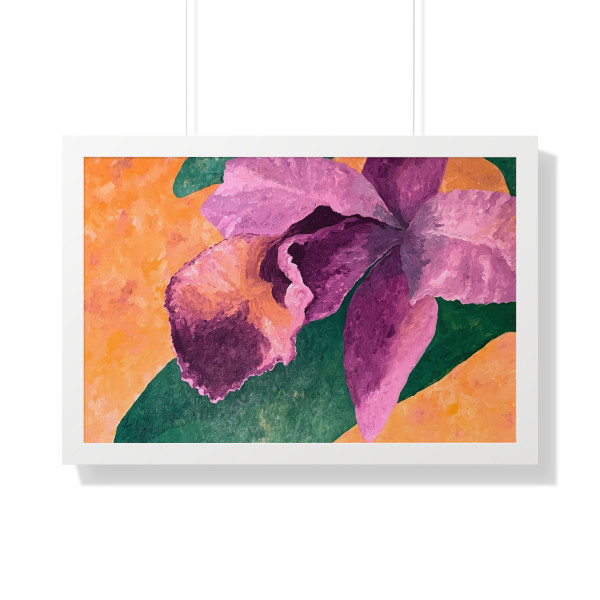 Purple Orchid, Framed Horizontal Poster