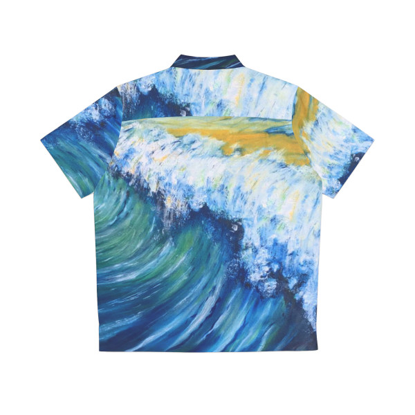 Nothing says "I'm a surfer" like a Hawaiian shirt, and now, you can make wear iconic garment even better with Michael's Maverick Wave graphic design.