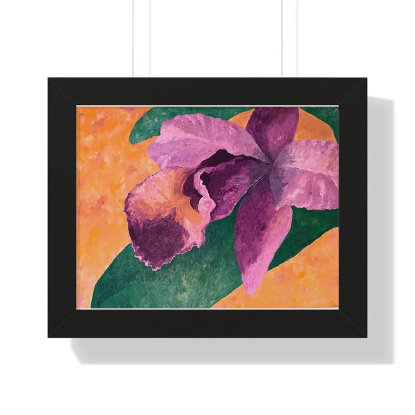 Purple Orchid, Framed Horizontal Poster