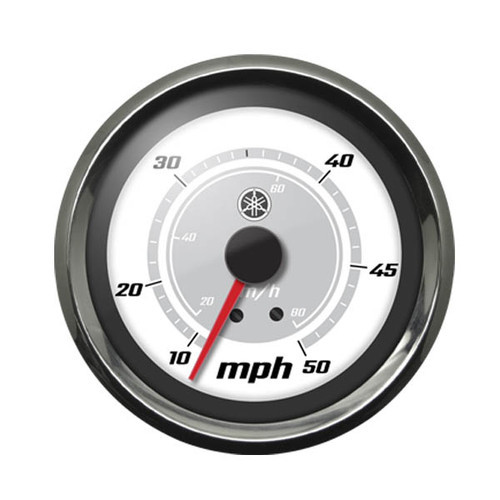 Yamaha Classic Series Analog Speedometer (0-50 MPH) White Face Yamaha Classic Series Analog Speedometer (0-50 MPH) White Face