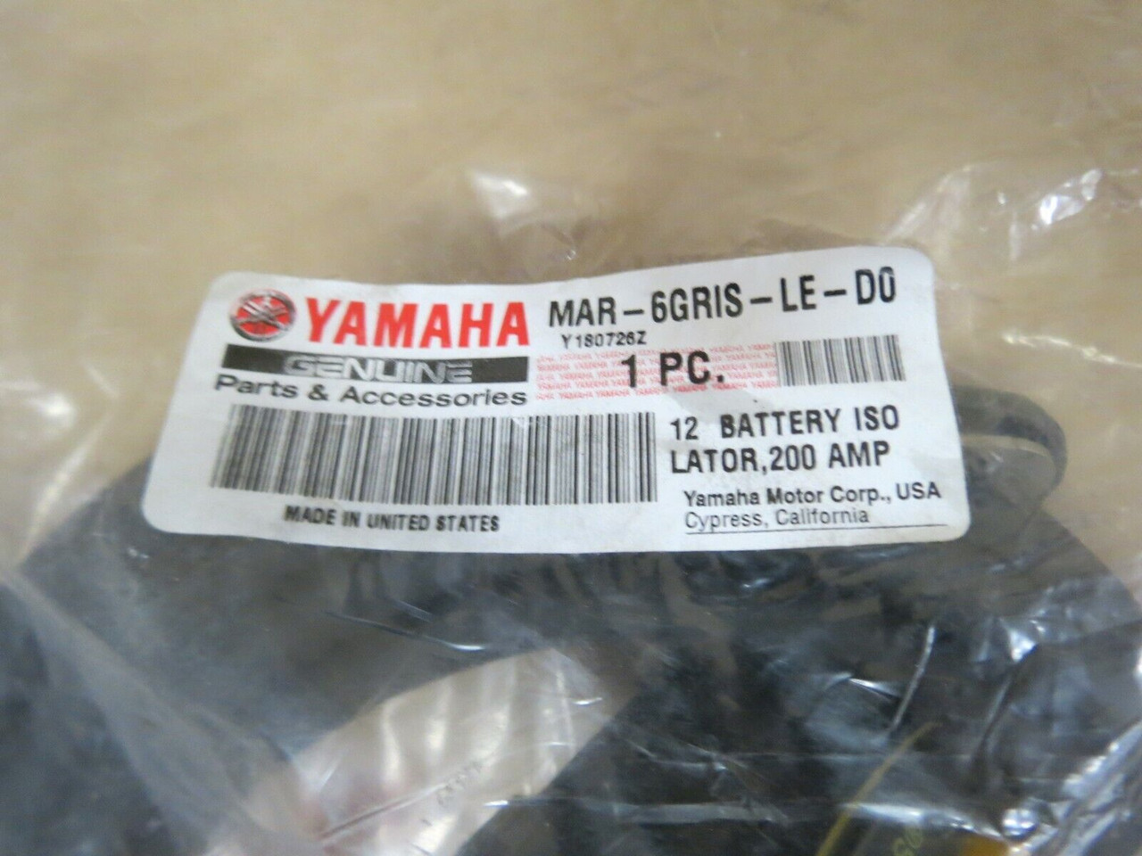 Yamaha Battery Isolator Lead with 200A Breaker 12 FT MAR6GRISLED0