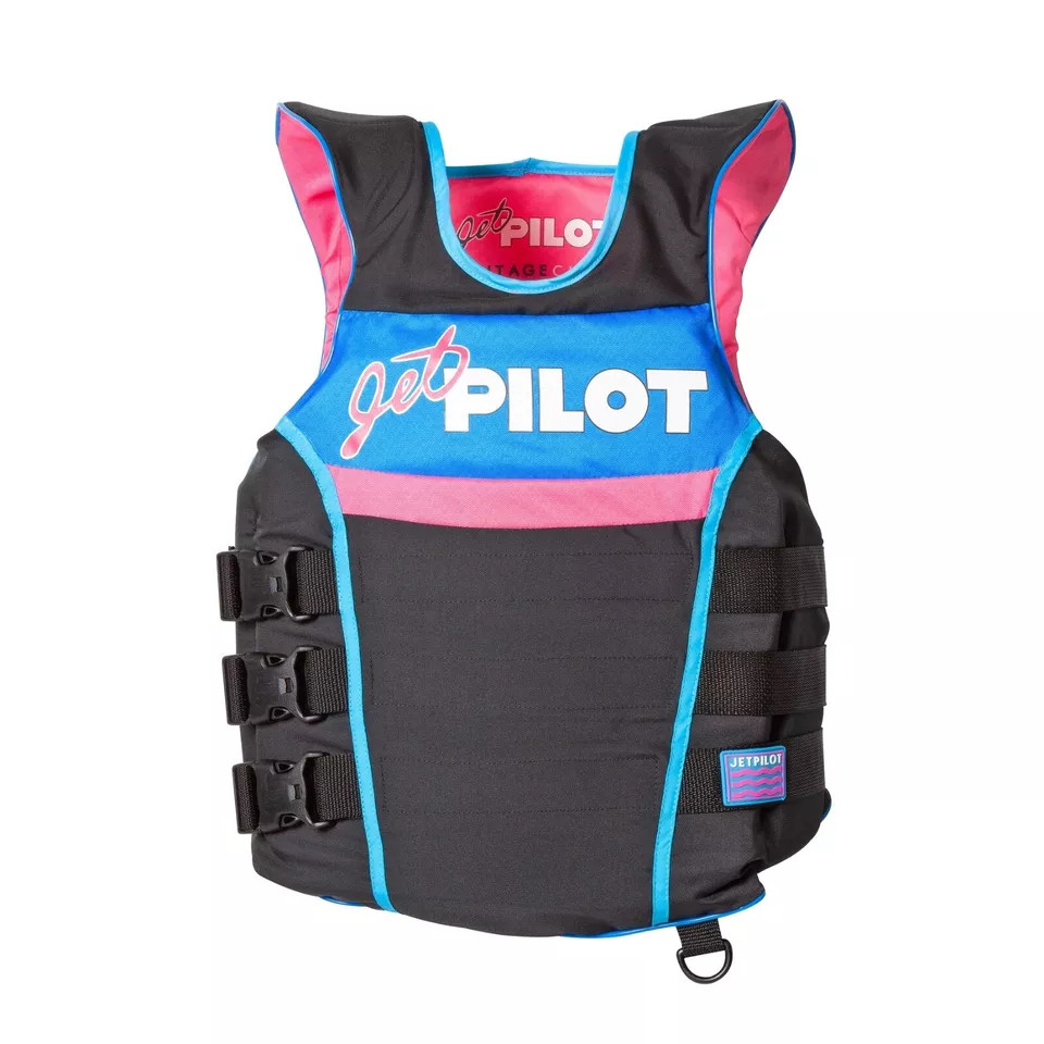 JETPILOT Vintage Nylon CGA 3-Buckle PFD Vest Side Entry PWC Blue