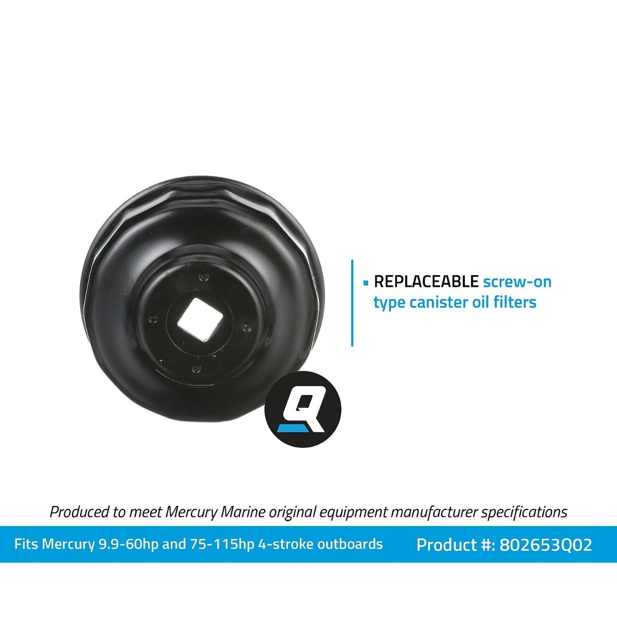 Quicksilver Oil Filter Installation Or Removal Wrench Steel 802653Q02