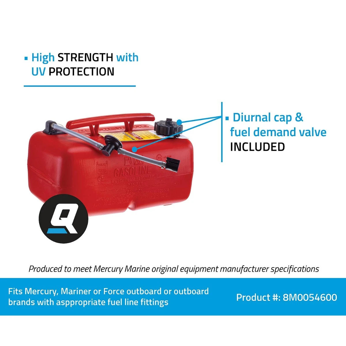 Quicksilver 6.6 Gallon Portable Fuel Tank 8M0054600