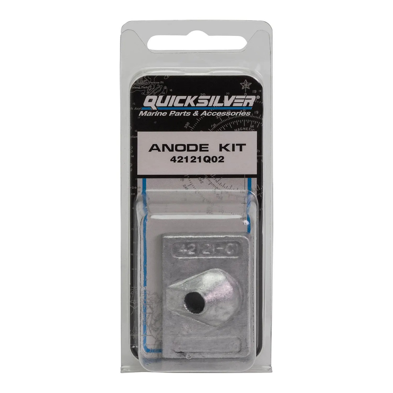 Quicksilver Square Aluminum Anode Set for Mercury 6-15HP 42121Q02