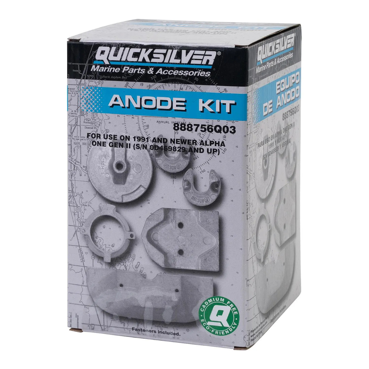 Quicksilver Aluminum Anode Kit for Alpha One Gen II Drives 888756Q03