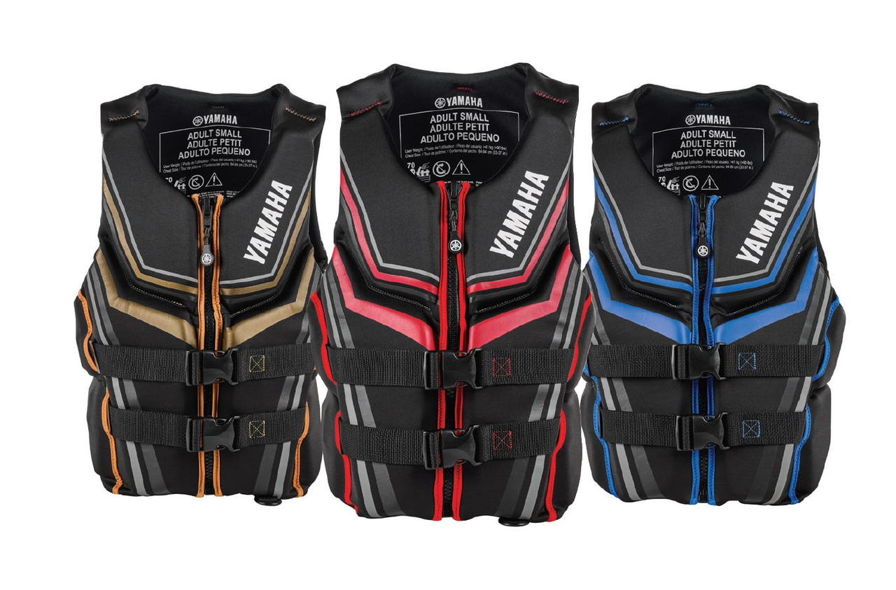 YAMAHA Neoprene USCG Approved Life Vest Jacket BLACK RED BLUE ALL