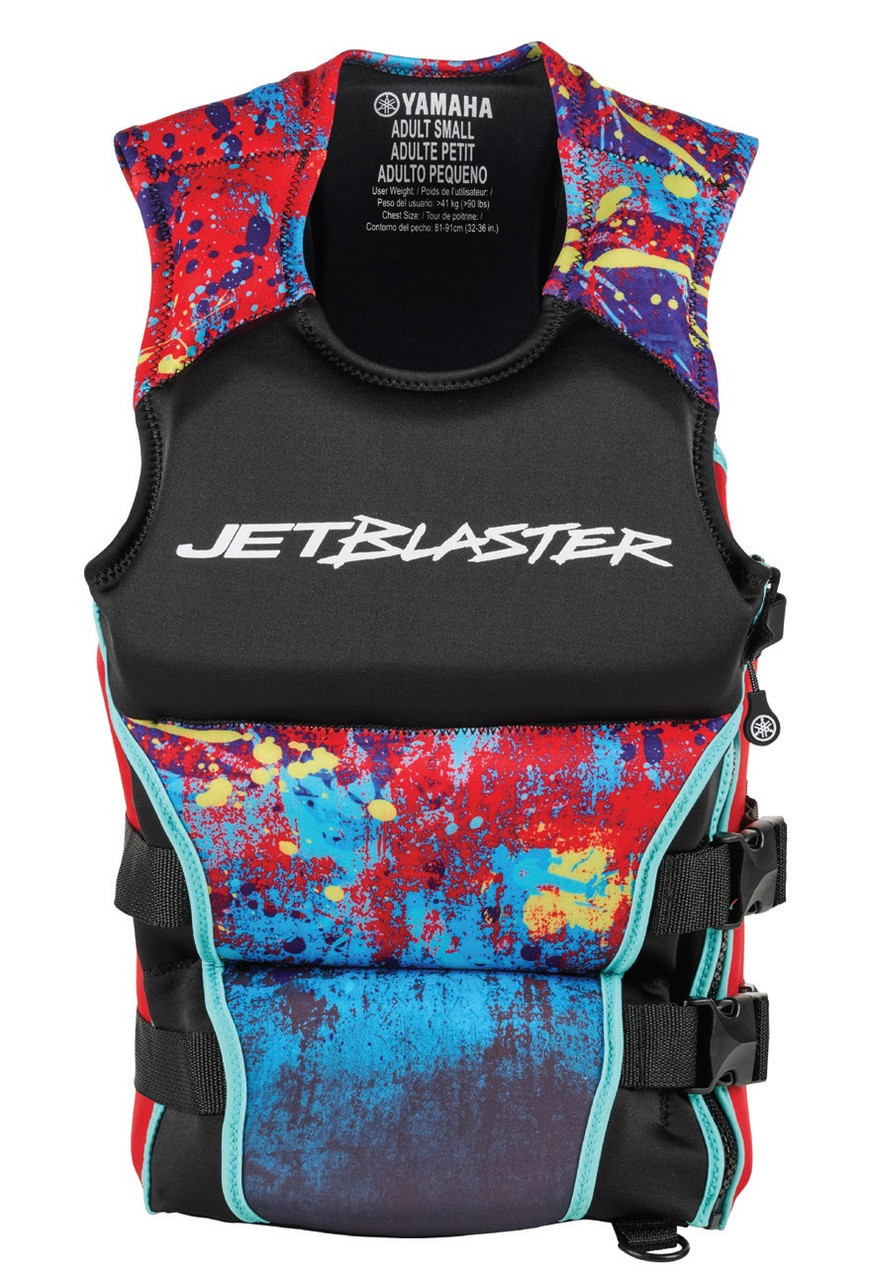YAMAHA Neoprene Side-Entry PFD Life Vest Jacket BLACK RED BLUE