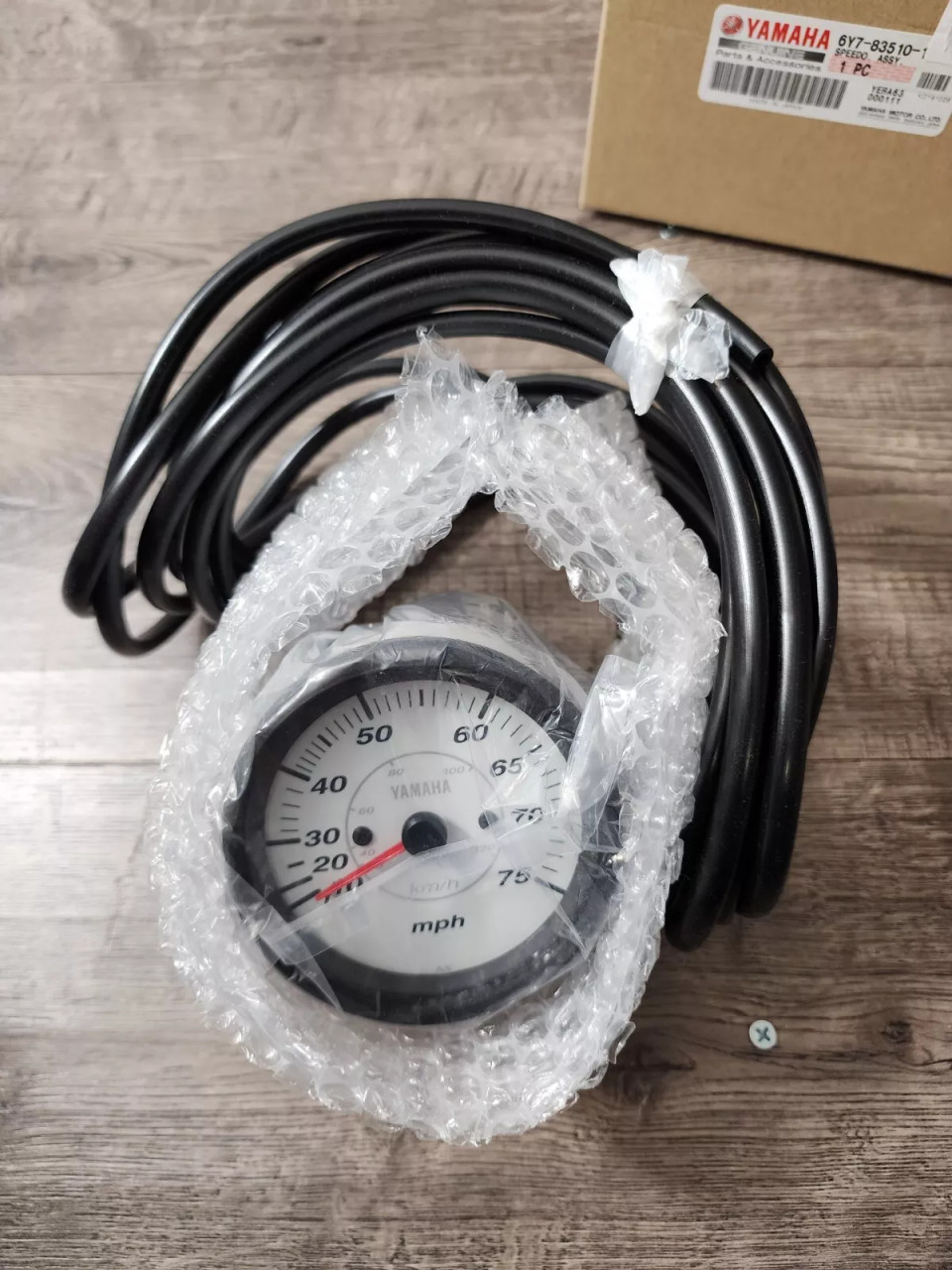 YAMAHA OEM Pro Series II Speedometer Assembly 75MPH White 6Y7