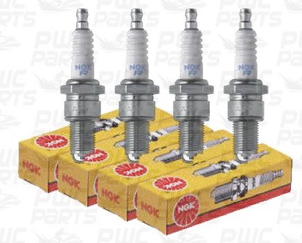 NGK LFR7A Spark Plug Set (4-Pack) - Pre-Gapped, Solid Top - For