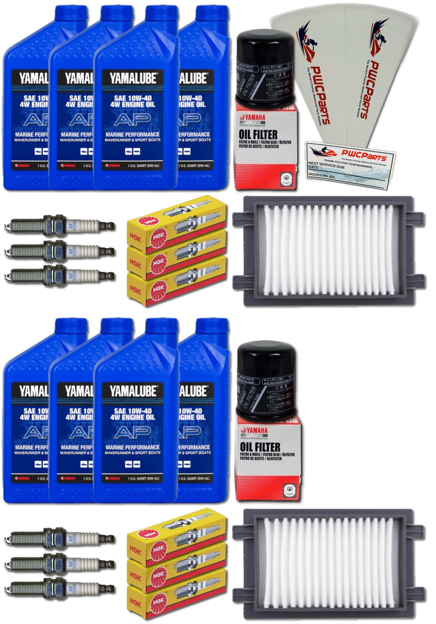 YAMAHA 2023+ AR220 SX220 Boat Oil Change Maintenance Kit w/ NGK