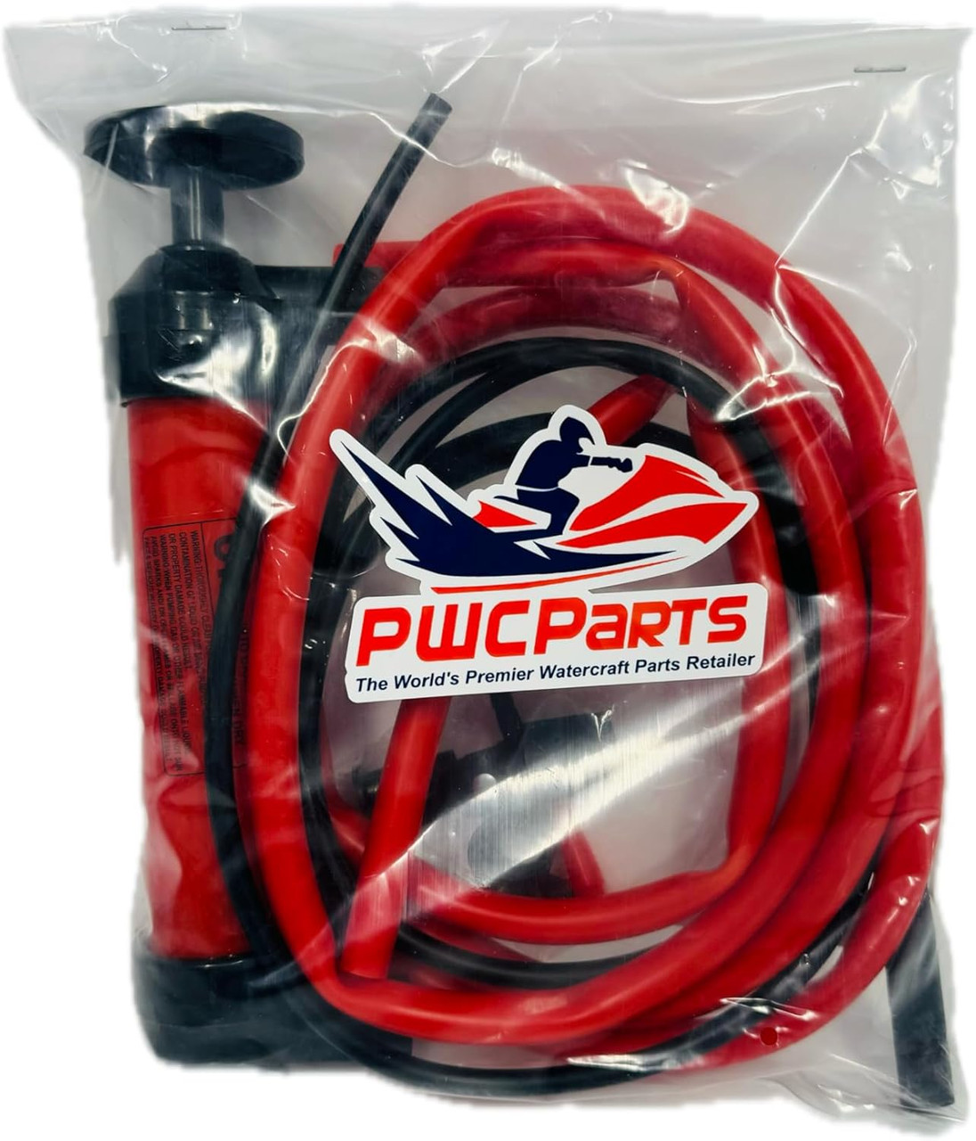 PWCParts Multi-Use Hand Siphon Fuel Oil Transfer Pump, 3-in-1