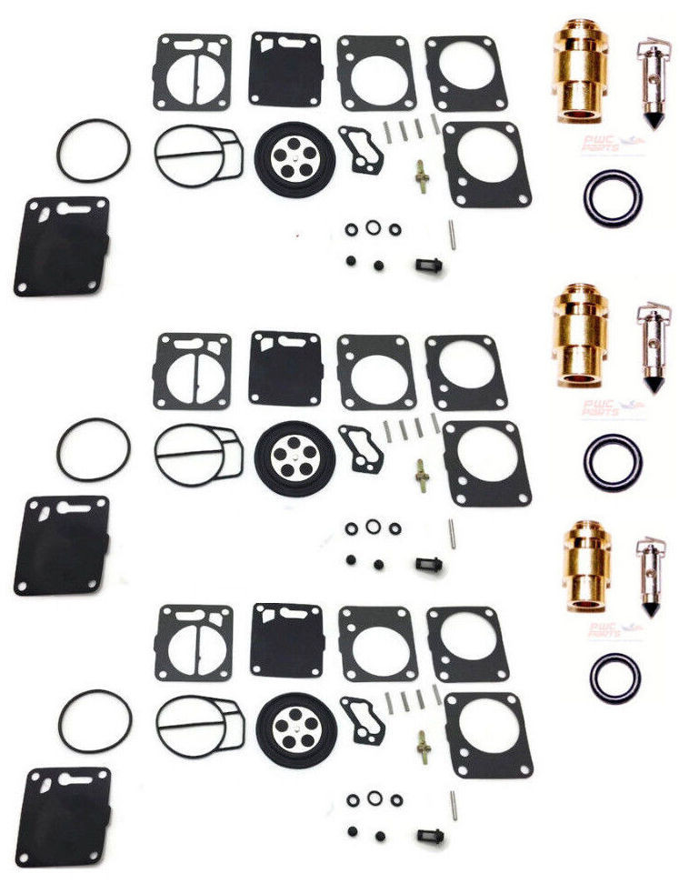 PWCParts Replaces Mikuni Triple Carburetor Rebuild Kit & Needle
