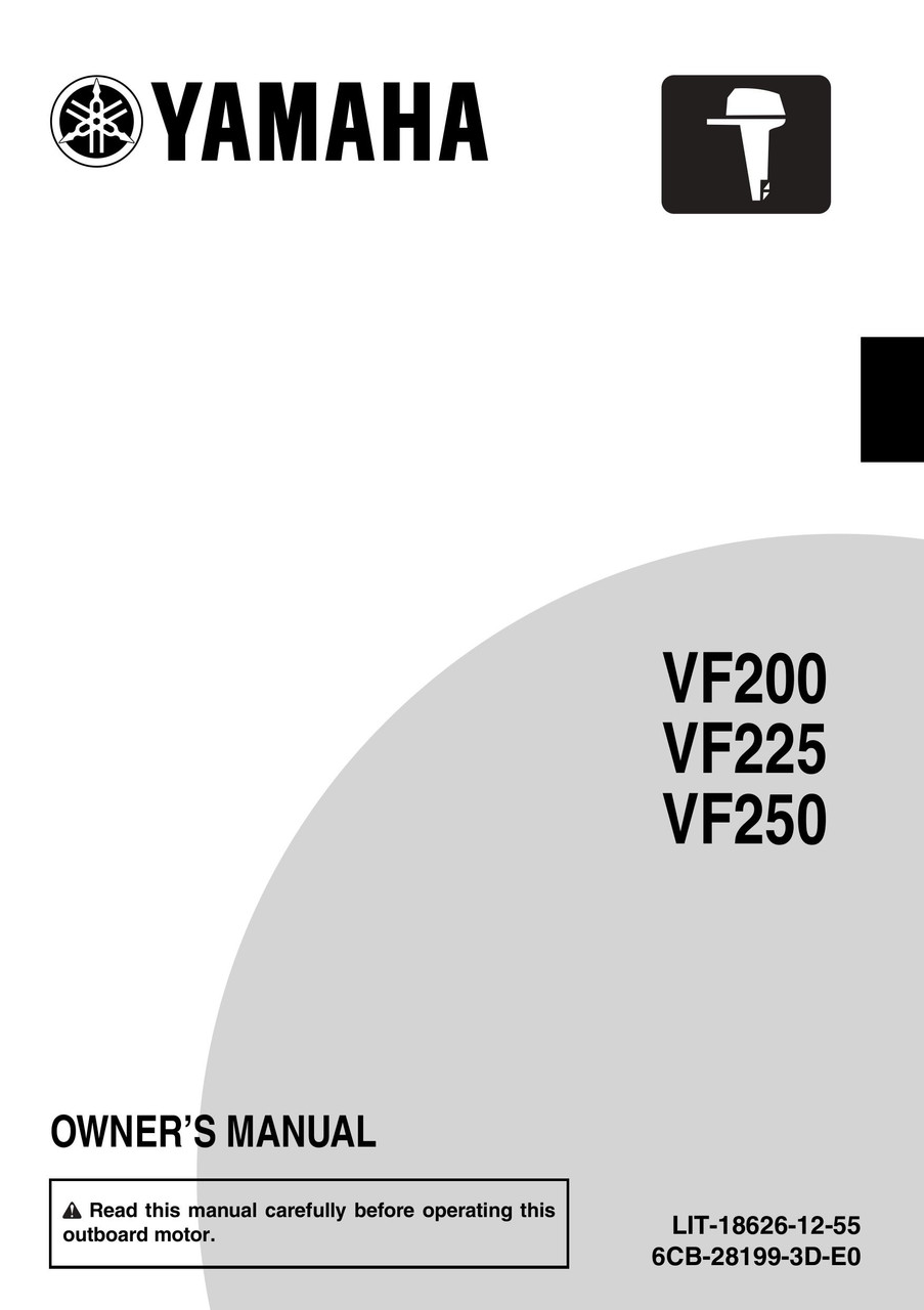 YAMAHA OEM Owner's Manual (MFG 2019-2020) VF200A/VF225A/VF250A