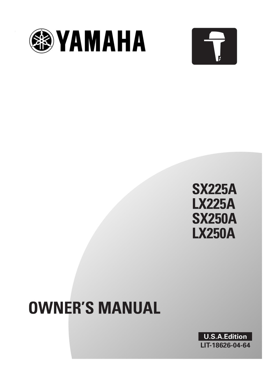 YAMAHA OEM Owner's Manual 2002 - SX225A/LX225A/SX250A/LX250A - LIT