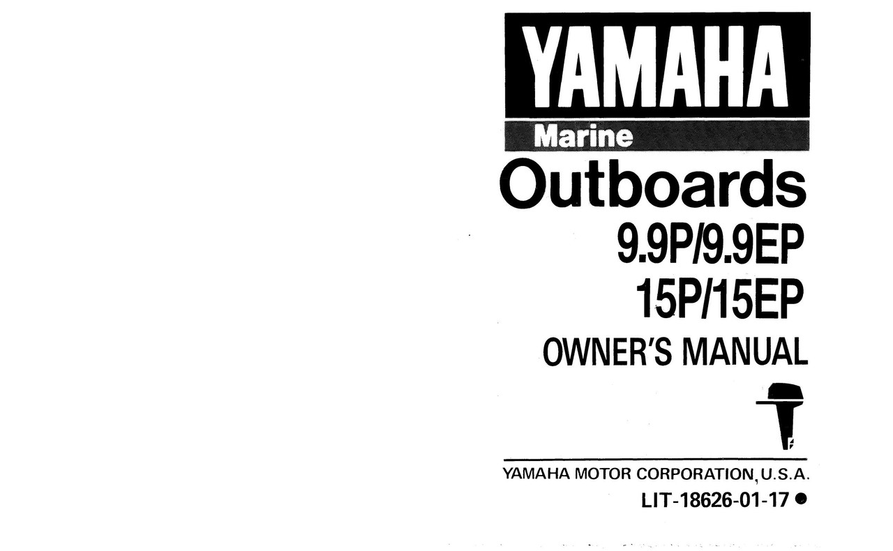 YAMAHA OEM Owner's Manual (MFG 1991) 9.9P, 9.9EP, 15P, 15EP - LIT