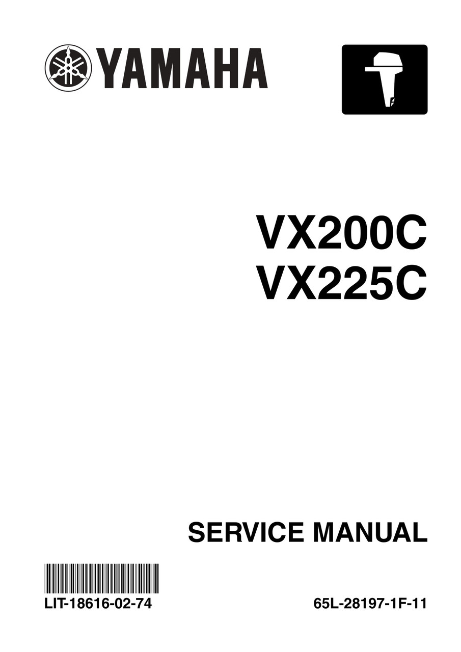 YAMAHA OEM Outboard Service Manual VX200C, VX225C (MFG 2004-2005