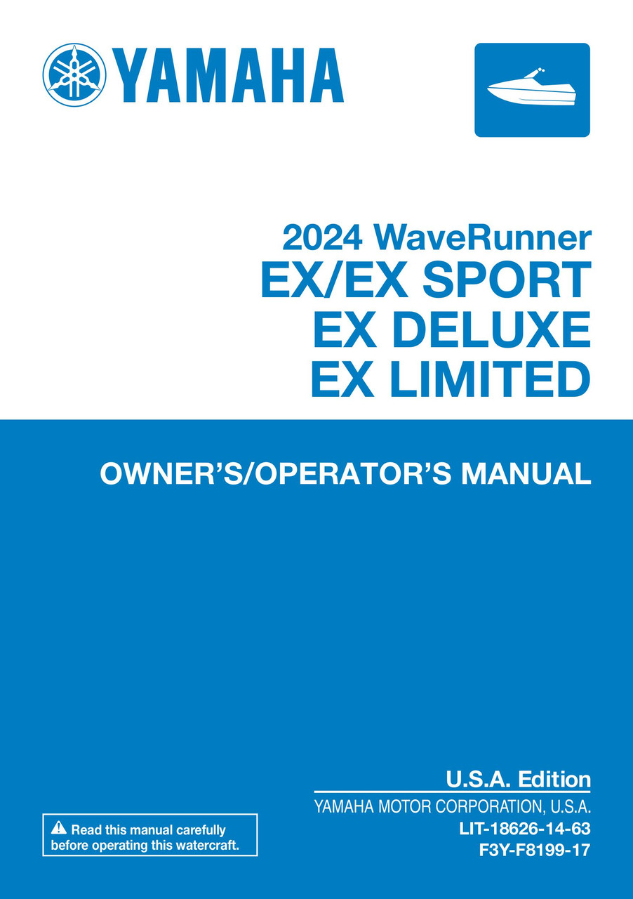 YAMAHA OEM Owner's Manual 2024 - EX/ EX Sport/ EX Deluxe/ EX