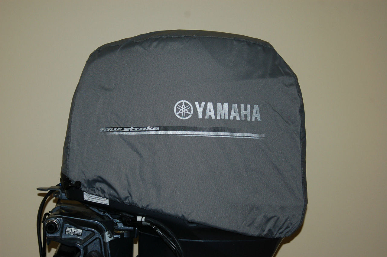 600 Denier Blue Outboard Motor Cover For 120 HP To 250 HP 4-Stroke Engines 3 thumbnail image