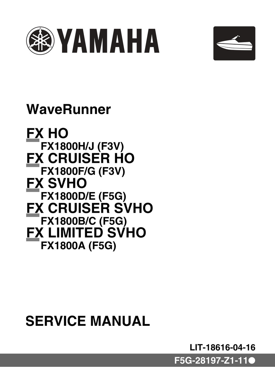 YAMAHA OEM Service Manual MY2022-2026 - FX HO/ FX Cruiser HO/ FX