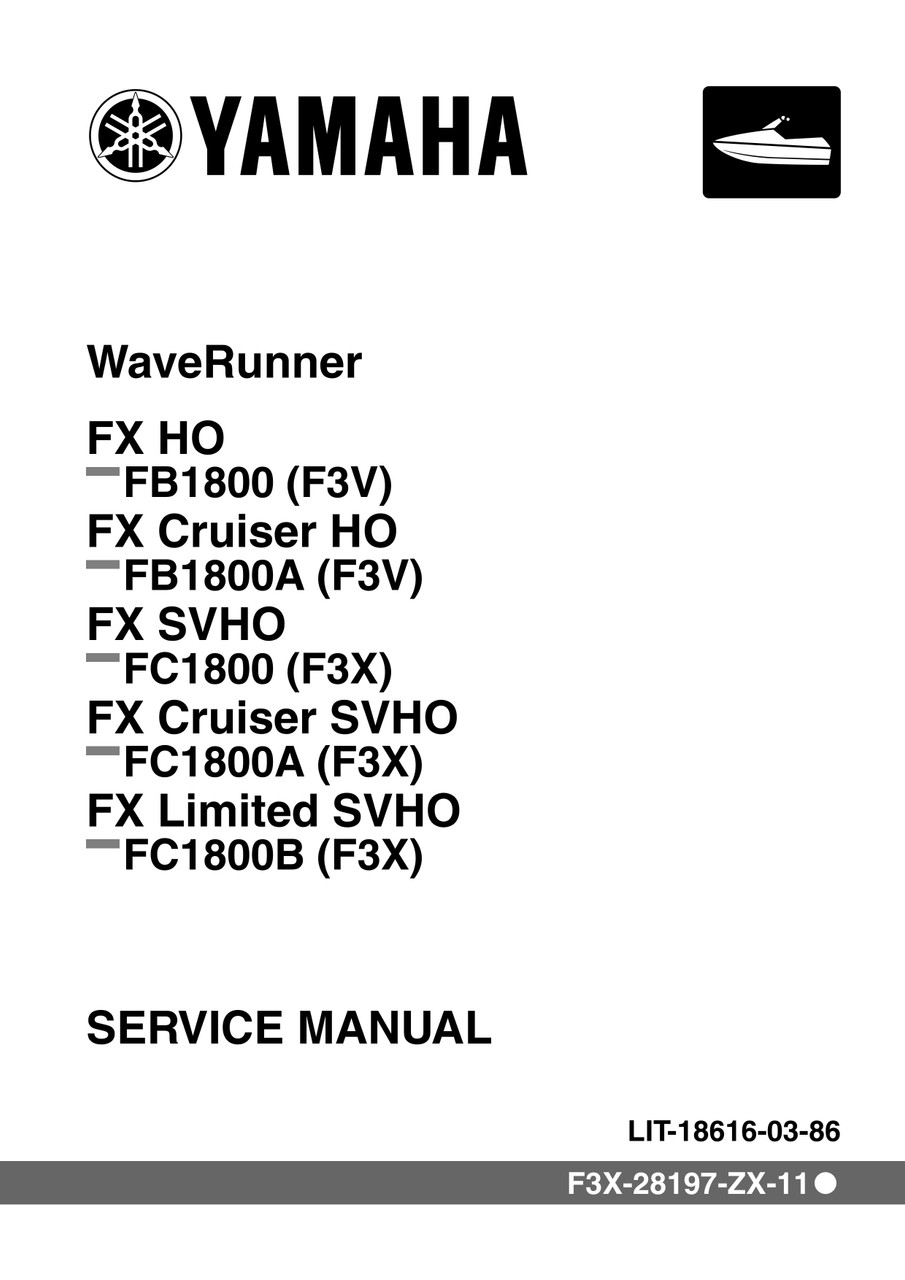 YAMAHA OEM Service Manual - FX HO / FX Cruiser HO / FX SVHO / FX