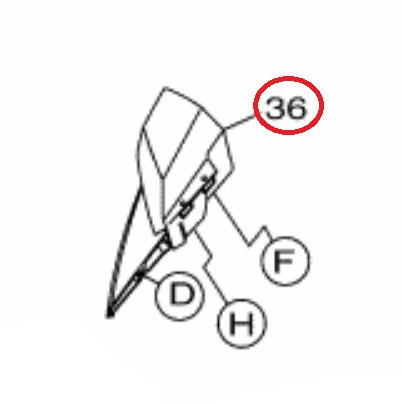 YAMAHA OEM Mirror Assembly 2 F4N-U590E-60-00