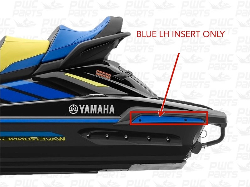 YAMAHA OEM AFT Rear Corner Bumper BLACK w/ Inner Insert Blue