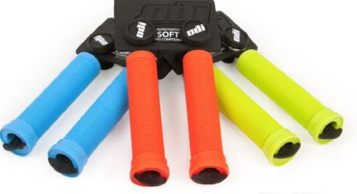 ODI Longneck Softie No Flange Grips Blue, Fire Red, Chartreuse