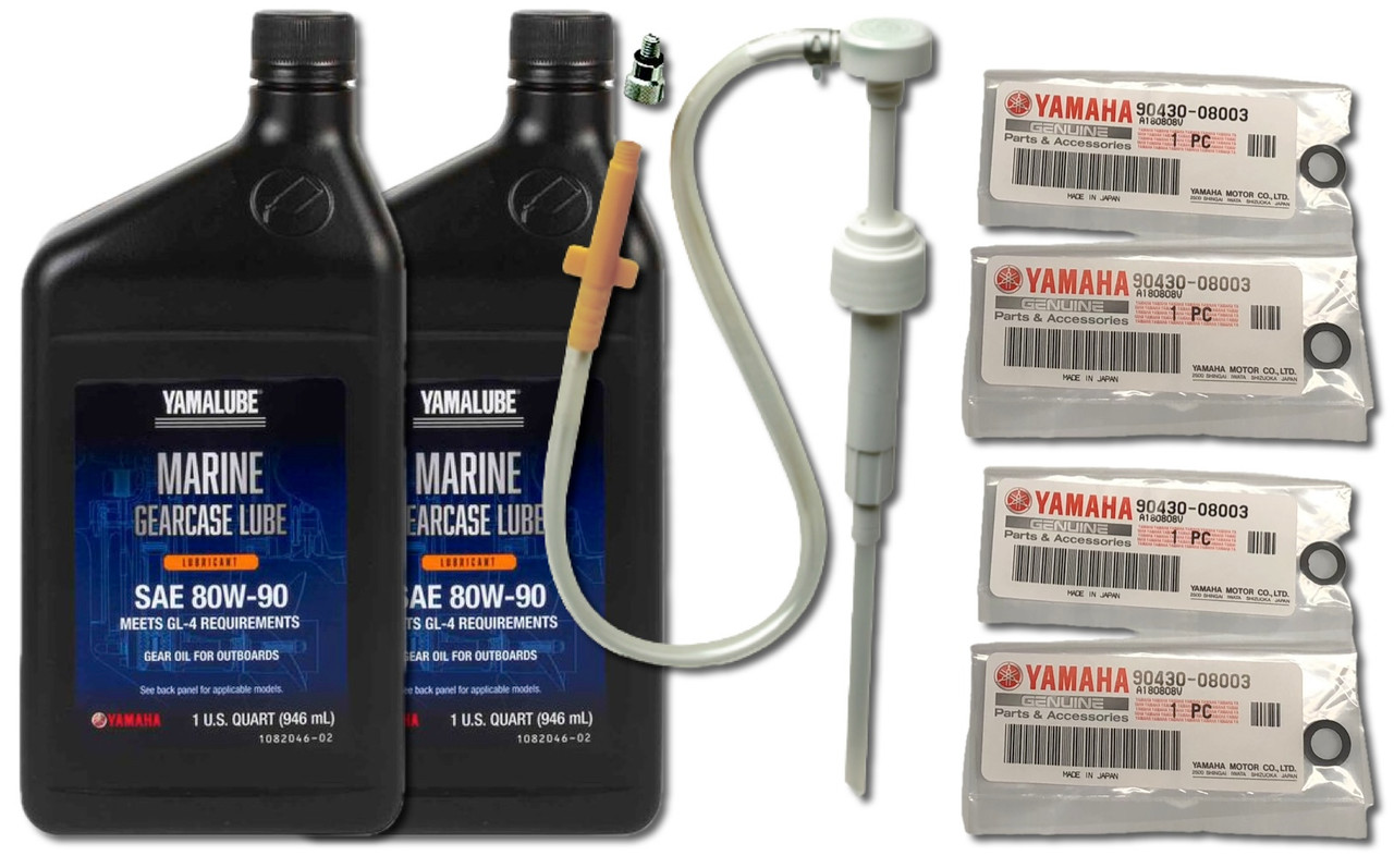 YAMALUBE GEAR OIL 12缶セット Shop for YAMAHA Yamalube OEM TWIN Outboard Gear Lube Kit w/Pump