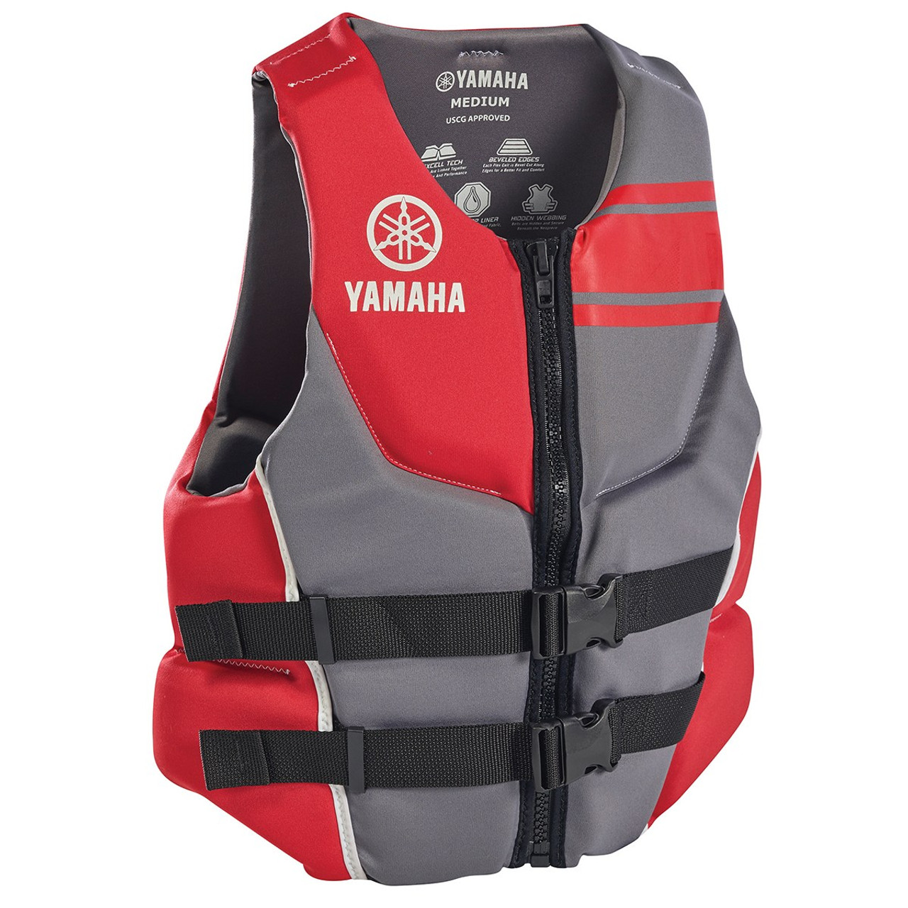 Yamaha Men's Neoprene Two-Buckle PFD Life Vest RED BLUE GRAY BLACK