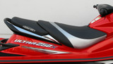 Hydro-Turf Seat Cover For Kawasaki ULTRA 250 / LX (2007-2008) / 260X (2009-2013) / 300X (2011-2014) / 310X (2014-2020) Black/Silver SEW62-B
