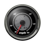 Yamaha Classic Series Analog Speedometer (0-50 MPH) Black Face with Chrome Bezel N80-8351A-60-00