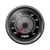 Yamaha Classic Series Analog Speedometer (0-75 MPH) Black Face with Chrome Bezel N80-83510-60-00