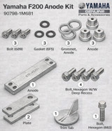 Yamaha F200 2.8L F150, F175, F200 Models Anode Kit 90798-1M681-00