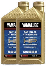 2x Pack YAMAHA Yamalube OEM Full-Synthetic 15W-50 HP Oil LUB-15W50-FS-12
