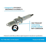 Quicksilver NGK IZFR5G Laser Iridium Spark Plug 1-Pack 889597Q