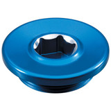 YAMAHA OEM Billet Aluminum Timing Cover Plugs Blue 36MM 33D-E51A0-V0-00