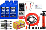 YAMAHA 2002-2008 FX-HO/ FX140/ FX1100 Oil Change Maintenance Kit w/NGK Spark Plugs & Deluxe Oil Fluid Extractor Pump